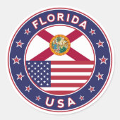 Florida Ronde Sticker (Voorkant)