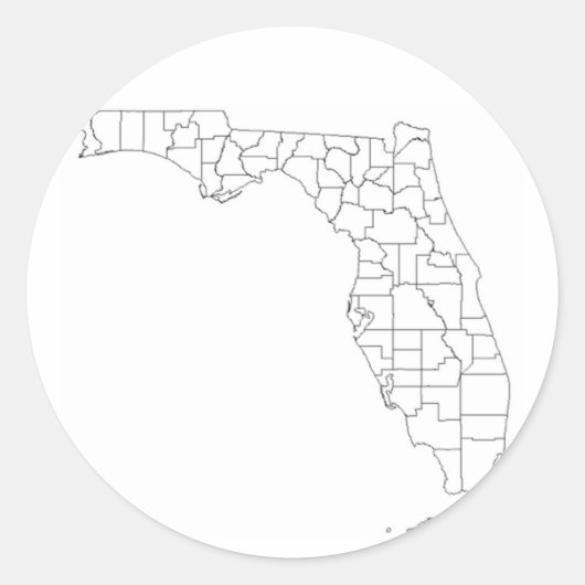 Florida Ronde Sticker (Voorkant)