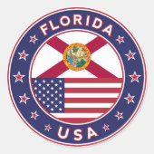 Florida Ronde Sticker (Voorkant)