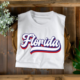 Florida Rood Wit en Blauw  Script T-shirt