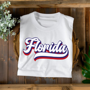 Florida Rood Wit en Blauw  Script T-shirt