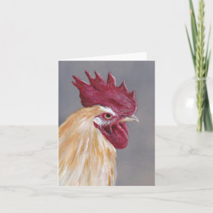 Florida Rooster Bird Art Note Card Kaart
