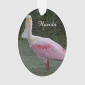 Florida Roseate Spoonbill kerstversiering Ornament (voorkant)