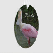 Florida Roseate Spoonbill kerstversiering Ornament (voorkant)