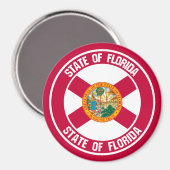 Florida Round Emblem Magneet (Voorkant / Achterkant)