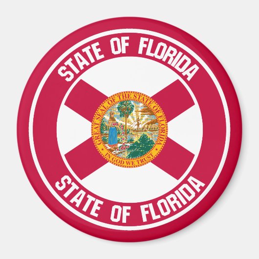 Florida Round Emblem Magneet (Voorkant)