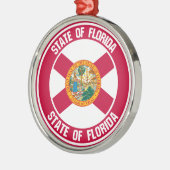 Florida Round Emblem Metalen Ornament (Links)