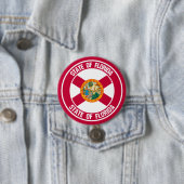 Florida Round Emblem Ronde Button 7,6 Cm (In situ)
