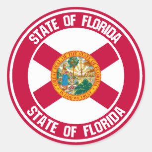 Florida Round Emblem Ronde Sticker
