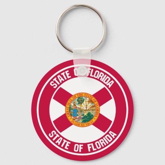 Florida Round Emblem Sleutelhanger (Voorkant)