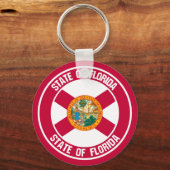 Florida Round Emblem Sleutelhanger (Voorkant)