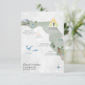 Florida | Routekaart bestemming bruiloft (Staand voorkant)