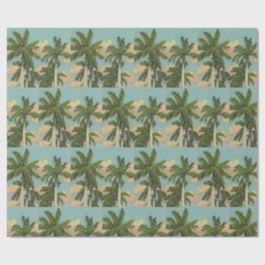 Florida Royal Palms Cadeaupapier (Vlak)
