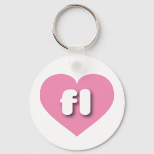 Florida roze hart - Ik hou van fl Sleutelhanger
