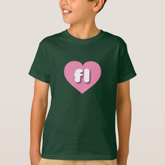 Florida roze hart - Ik hou van fl T-shirt (Voorkant)