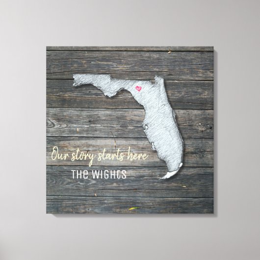 Florida Rustic Stretched Canvas Print (Voorkant)