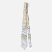 Florida Sail Authentic Nautical Navigation Chart Stropdas (Voorkant)