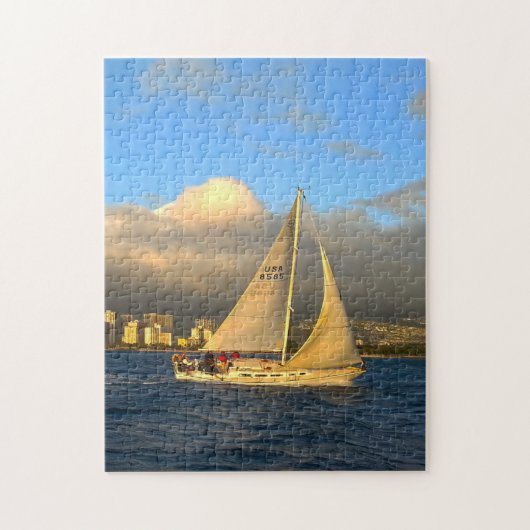 Florida Sail Boat. Legpuzzel (Verticaal)