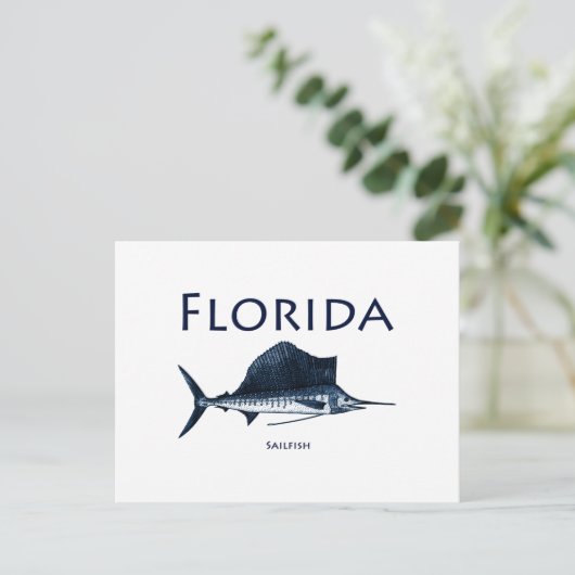 Florida Sailfish Briefkaart (Staand voorkant)