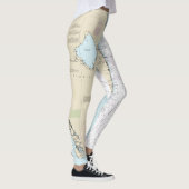 Florida Sailing Authentic Nautical Chart Boater's Leggings (Rechts)
