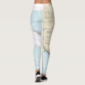Florida Sailing Authentic Nautical Chart Boater's Leggings (Achterkant)
