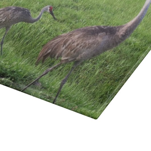 Florida Sand Hill Cranes Cutting Board Snijplank (Hoek)