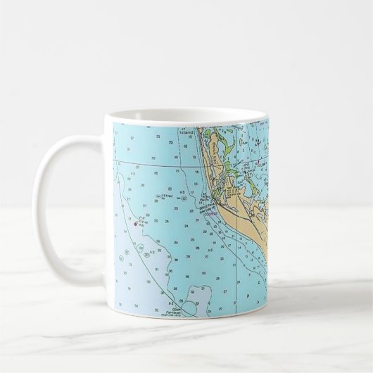 Florida - Sanibel Captiva Nautical Chart Mug Koffiemok (Links)