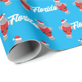 Florida Santa Manatee Kerstmis Cadeaupapier (Rol Hoek)