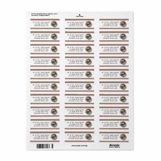 Florida Santa Squirrel™ zegt gelukkigste Feestdage Etiket (Full Sheet)