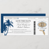 Florida Save the Date Boarding Pass (Voorkant / Achterkant)