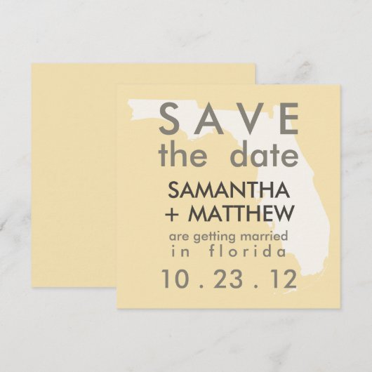 Florida Save the Date Kaarten (Voorkant / Achterkant)