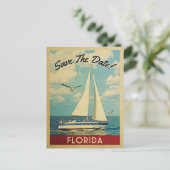 Florida Save the Date Sailboat Nautical Aankondigingskaart (Staand voorkant)