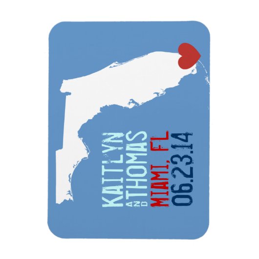 Florida Save the Date -  stad Magneet (Verticaal)