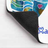 Florida Save the Manatees in Vivid Blues Muismat (Hoek)