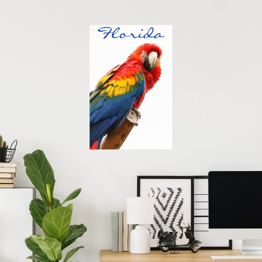 Florida Scarlet Macaw Poster (Thuiskantoor)
