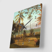 Florida Scene - Schilderij van Albert Bierstadt, Vierkante Klok (Hoek)