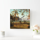 Florida Scene - schilderij van Albert Bierstadt, Vierkante Klok (Huis)