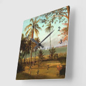 Florida Scene - schilderij van Albert Bierstadt, Vierkante Klok (Hoek)