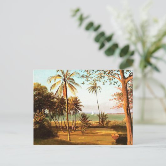 Florida Scene van Albert Bierstadt Briefkaart (Staand voorkant)