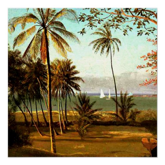 Florida Scene van Albert Bierstadt Perfect Poster (Voorkant)
