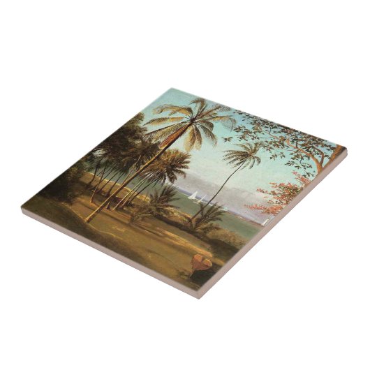 Florida Scene van Albert Bierstadt Tegeltje (Zijkant)