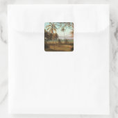 Florida Scene van Albert Bierstadt Vierkante Sticker (Tas)