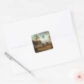 Florida Scene van Albert Bierstadt Vierkante Sticker (Envelop)