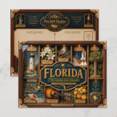 Florida-schaduwdoos 3D-figuur Staat Briefkaart (Voorkant / Achterkant)
