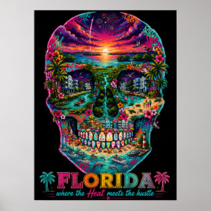 Florida Schedel Kunstposter - Staat van Geest Poster