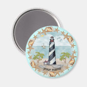 Florida Schelpen Vuurtoren magneet (Voorkant / Achterkant)