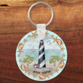 Florida Schelpen Vuurtoren sleutelhanger  (Voorkant)