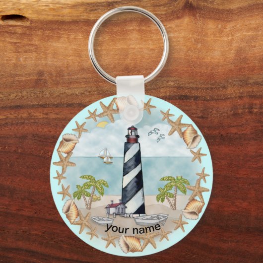 Florida Schelpen Vuurtoren sleutelhanger (Voorkant)
