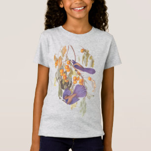 Florida Scrub Jay Audubon Vogels op Oranje Boom T-shirt