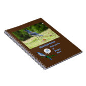 Florida Scrub Jay Bird Club Monogram Foto Notitieboek (Rechterzijde)